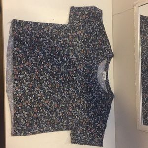 Vintage floral crop top